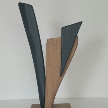 Sculptuur getiteld "Forme con cuneo" door Anna Beltrame A＋D Art, Origineel Kunstwerk, Hout