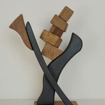 Sculptuur getiteld "Forme sinuose-2" door Anna Beltrame A＋D Art, Origineel Kunstwerk, Hout