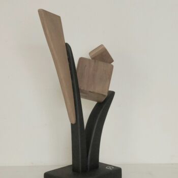 Скульптура под названием "Forme con cubi in n…" - Anna Beltrame A＋D Art, Подлинное произведение искусства, Дерево