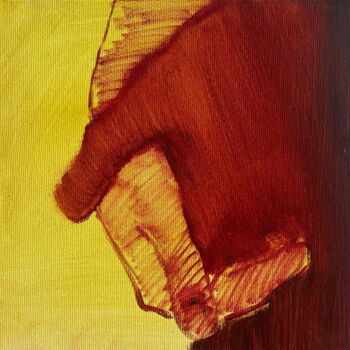 Painting titled "CONNECTION - small…" by Anna Bondar, Original Artwork, Oil Mounted on Wood Stretcher frame