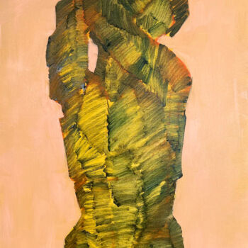 Картина под названием "FLINT - goldeb man…" - Anna Bondar, Подлинное произведение искусства, Масло