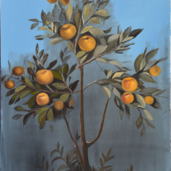 Ζωγραφική με τίτλο "Orange tree" από Anna Brazhnikova, Αυθεντικά έργα τέχνης, Λάδι