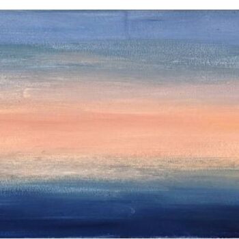 Painting titled "Serene sunrise" by Anna Brazhnikova, Original Artwork, Oil