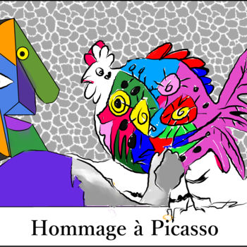 제목이 "Hommage à Picasso"인 디지털 아트 Anna Canta로, 원작