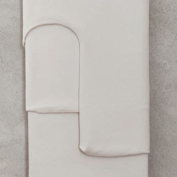 Текстильное искусство под названием "facade.4" - Anna Carmona, Подлинное произведение искусства, Ткань Установлен на Деревян…