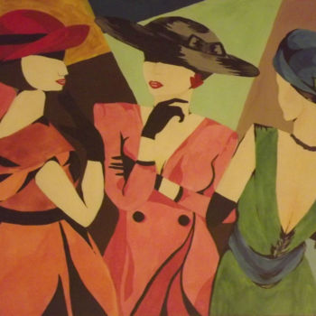 Painting titled "Le tre personalita'" by Anna Carnovale, Original Artwork