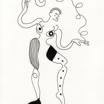 Tekening getiteld "Dancer no2. grotesq…" door Anna Chubrick, Origineel Kunstwerk, Inkt