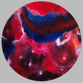 Pittura intitolato "Circle Resin Art #1" da Anna Dashcam, Opera d'arte originale