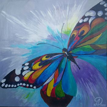 Картина под названием "Бабочка" - Анна Доценко, Подлинное произведение искусства, Акрил