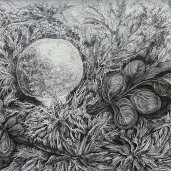 Dessin intitulée "First frost" par Anna Duyunova, Œuvre d'art originale, Autre