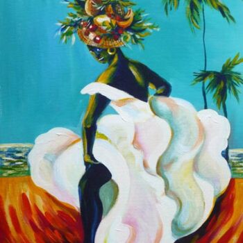 Malerei mit dem Titel "Tropicana" von Anna Duyunova, Original-Kunstwerk, Öl