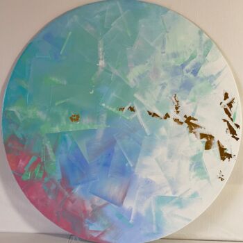 Painting titled "Magical messages." by Anna Evtushenko, Original Artwork, Oil Mounted on Cardboard