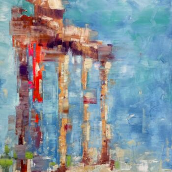 Painting titled "Side. Temple of Apo…" by Anna Evtushenko, Original Artwork, Oil