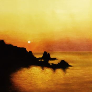 Ζωγραφική με τίτλο "Sunset BV" από Anna Gianotti, Αυθεντικά έργα τέχνης, Λάδι