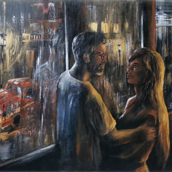Картина под названием "You are the reason" - Anna Gold, Подлинное произведение искусства, Акрил Установлен на Деревянная рам…