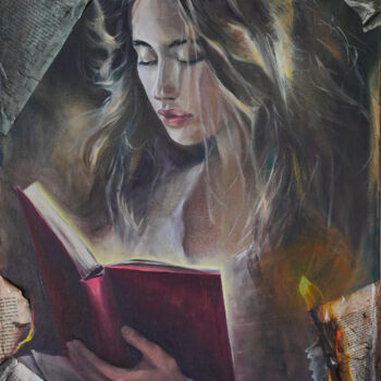 Картина под названием "Margaritta" - Anna Gold, Подлинное произведение искусства, Масло