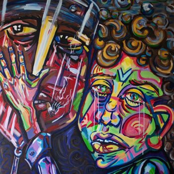 Картина под названием "Addictive" - Anna Jennifer, Подлинное произведение искусства, Акрил Установлен на Деревянная рама для…