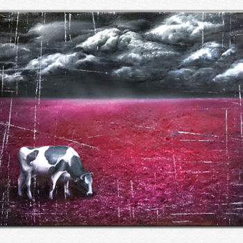 Картина под названием "Mass Media" - Anna Khora, Подлинное произведение искусства, Масло