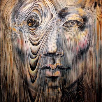 Картина под названием "Life Slice" - Anna Khora, Подлинное произведение искусства, Масло