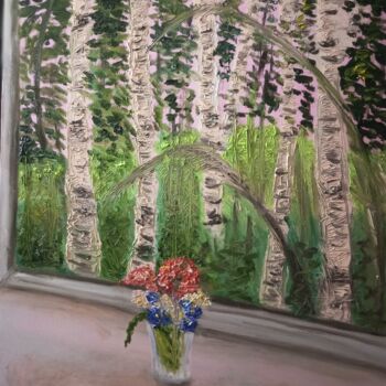 Pintura intitulada "Полевые цветы" por Anna Kornilina, Obras de arte originais, Óleo