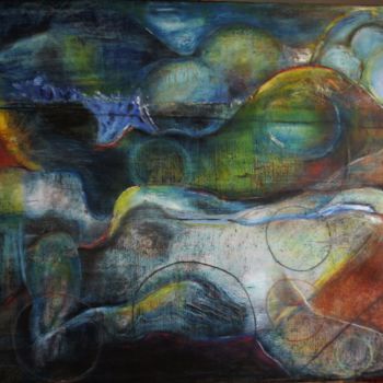 Pittura intitolato "naître- unborn" da Anna Langowski, Opera d'arte originale, Olio