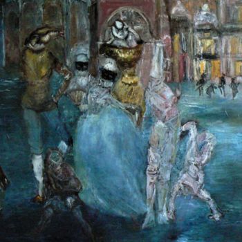 Painting titled "Carnaval" by Anna Langowski, Original Artwork, Oil