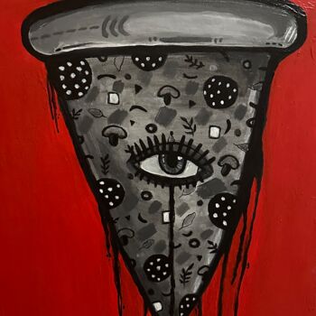 Pintura titulada "Пицца" por Anna Levitas-Balabanova, Obra de arte original, Acrílico