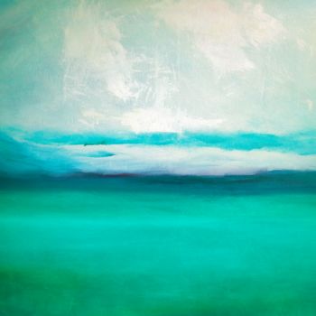 「Seascape Ocean Wave…」というタイトルの絵画 Lubchikによって, オリジナルのアートワーク, オイル ウッドストレッチャーフレームにマウント