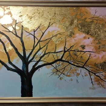 Картина под названием "The abundance tree" - Anna-Maria Pastinaru, Подлинное произведение искусства, Масло