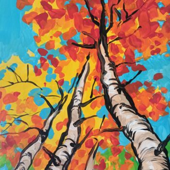"Autumn" başlıklı Tablo Anna-Maria Pastinaru tarafından, Orijinal sanat, Guaş boya