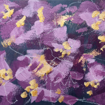 Картина под названием "Lilac flowers. Bouq…" - Anna Merkusheva, Подлинное произведение искусства, Акрил