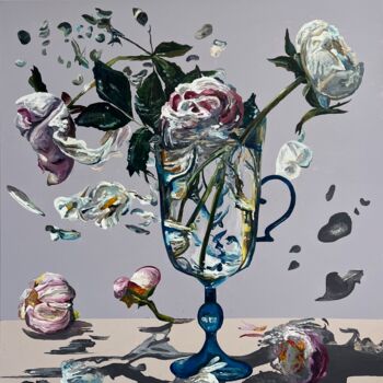 Malarstwo zatytułowany „Burst of Bloom” autorstwa Anna Meyster, Oryginalna praca, Akryl Zamontowany na Drewniana rama noszy