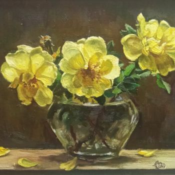 Painting titled "Bouquet of light/" by Anna Morozko, Original Artwork, Oil