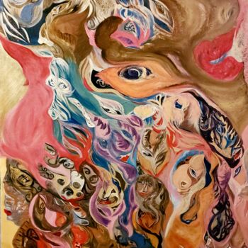 Pittura intitolato "Каса Мила скритите…" da Anna Mytavska (Cabrerra), Opera d'arte originale, Olio