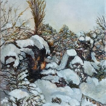 Картина под названием "Зимна приказка" - Anna Mytavska (Cabrerra), Подлинное произведение искусства, Масло