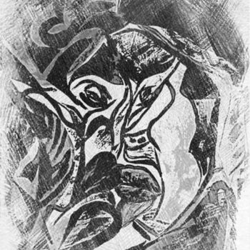 「Сърдити」というタイトルの描画 Anna Mytavska (Cabrerra)によって, オリジナルのアートワーク, インク