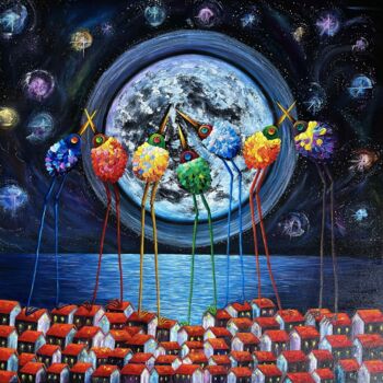 Картина под названием "I have a dream" - Anna Nestrova, Подлинное произведение искусства, Масло