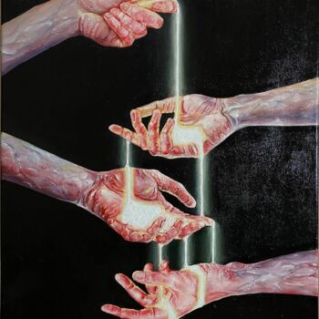 Картина под названием "Нить" - Анна Олина, Подлинное произведение искусства, Масло