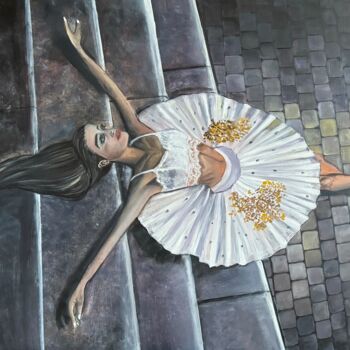Pittura intitolato "Ballerina" da Anna Pavlovich-Naneva, Opera d'arte originale, Olio Montato su Telaio per barella in legno