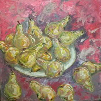 Pittura intitolato "Pears" da Anna Petrenko, Opera d'arte originale, Olio