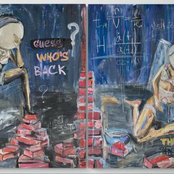 Картина под названием "HUBBLE'S LAW" - Anna Polani, Подлинное произведение искусства, Масло Установлен на Деревянная рама дл…