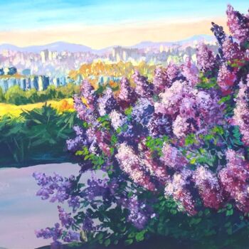 Malerei mit dem Titel "Lilac. Ankara" von Anna Polat, Original-Kunstwerk, Acryl