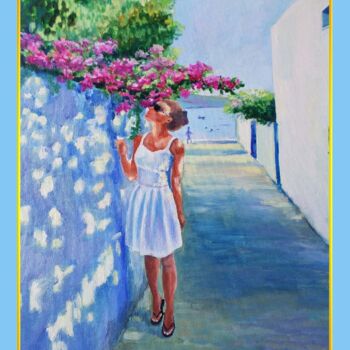 Painting titled "Bodrum and me" by Anna Polat, Original Artwork, Oil