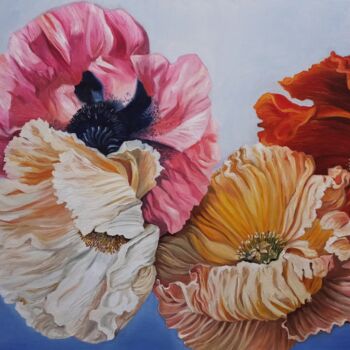 Painting titled "Lively nature" by Anna Rita Angiolelli, Original Artwork, Oil Mounted on Wood Stretcher frame