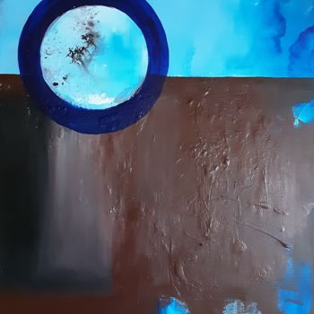 Schilderij getiteld "Blue moon" door Anna Samoilova Ahhara_art, Origineel Kunstwerk, Acryl
