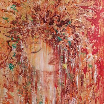 Malarstwo zatytułowany „Autumn” autorstwa Anna Sargsyan, Oryginalna praca, Akryl Zamontowany na Panel drewniany