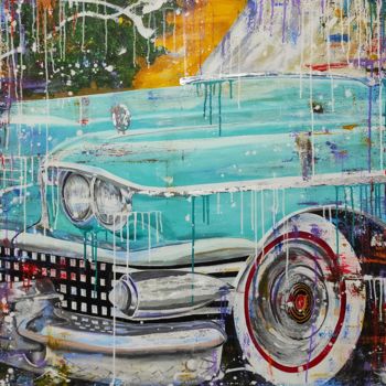 Pintura intitulada "Buick" por Boystoys, Obras de arte originais, Acrílico