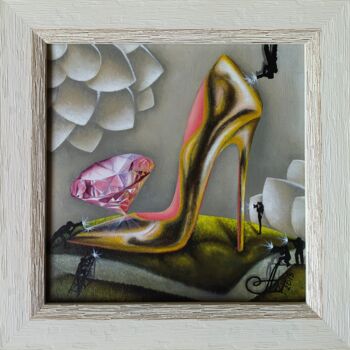 Malarstwo zatytułowany „Women`s desire” autorstwa Anna Shabalova, Oryginalna praca, Olej Zamontowany na Drewniana rama noszy