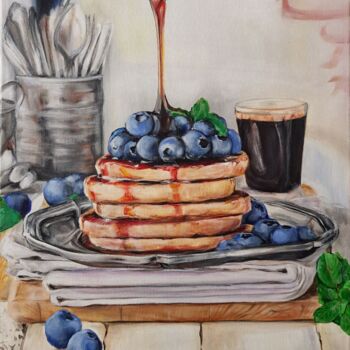 Картина под названием "Pleasant Morning" - Anna Shostak, Подлинное произведение искусства, Акрил Установлен на Деревянная па…