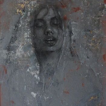 Рисунок под названием "Моя радость моя бол…" - Anna Shpotina Peccoud, Подлинное произведение искусства, Мел